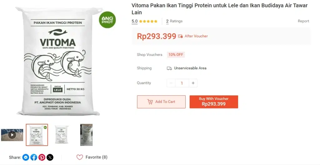 Vitoma Pakan Ikan HIas 1 Vitoma untuk pakan lele dan ikan ikan air tawar lainnya